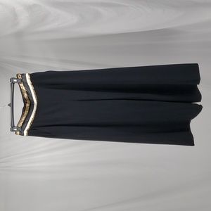 Escada Vintage Black Wide Leg Side Zipper Sequin Waisted Pants Size 6